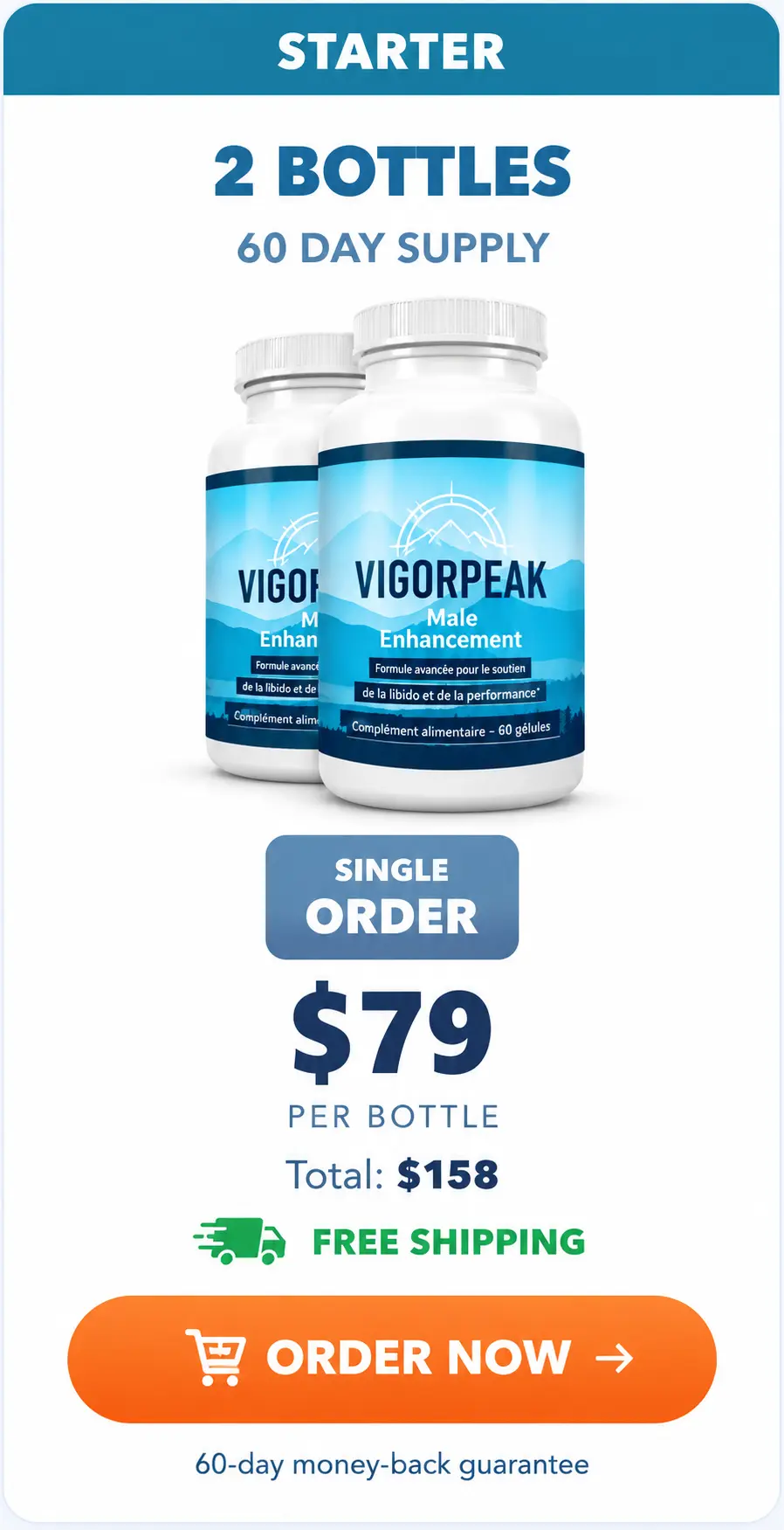 vigorpeak 2-bottle starter pack — 60-day supply for women over 40
